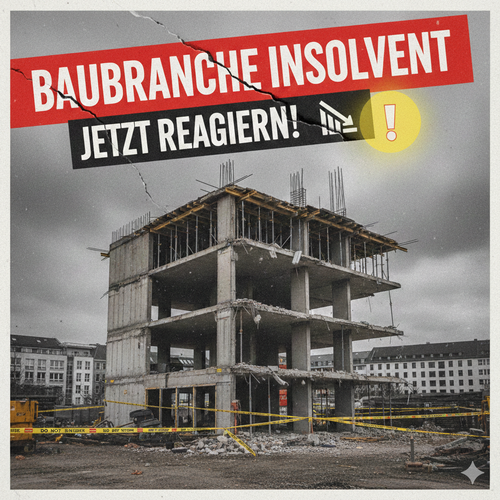 Baugewerbe: 273 neue Insolvenzverfahren in 30 Tagen – Anstieg von 24%